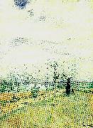 Carl Larsson korsbarsblom-kvinna i landskap USA oil painting artist
